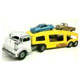 Structo Auto Transport Steel Truck w/ Cars