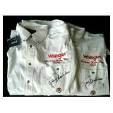 (2) Jim Shoulders Autographed Wrangler Shirts