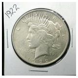 1922 "Peace" Silver Dollar