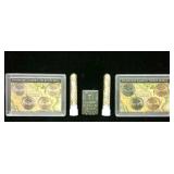 (2) Nickel Sets, 24K Gold Flakes & Titanium Ingot