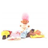 1960s Troll Doll & Clothes