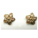 10K Black Hills Gold Flower Stud Earrings