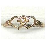 10K Black Hills Gold Two-Heart Ring