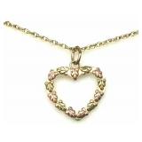 10K Black Hills Gold Heart Pendant w/ Chain