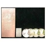 Copper Ingot, (4) Copper Coins & Titanium Ingot