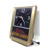 17" Coors Collector Wall Clock Extra Gold