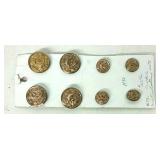 (8) Vintage U.S. Military Eagle Buttons