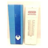 Vintage Tin Conoco Thermometer in Box