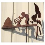 Lumberjack Wind Mill Made of Metal