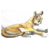 Handpainted Mountain Lion- Local Montana artist