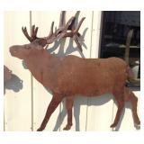 Large Metal Elk Outdoor Art