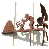 Lumberjack Wind Mill Made of Metal
