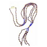 Blue Ghost Bead Necklace