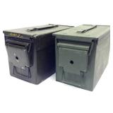 (2) Green Ammo Cans