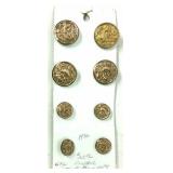 (8) Vintage U.S. Military Eagle Buttons