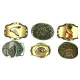 (6) Animal/Wildlife Belt Buckles