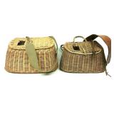 (2) Antique Wicker Creels w/ Straps