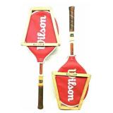 (2) Vintage Wilson Tennis Rackets w/ Cases
