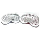 (2) Cast Tractor Seats