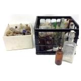 (2) Boxes of Vintage/ Antique Bottles