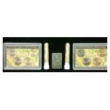 (2) Nickel Sets, 24K Gold Flakes & Titanium Ingot