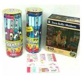 (64) Scented No. 2 Pencils, New Puzzle & Cardstock
