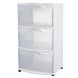 Sterilite 2pc, 3-Drawer Cart