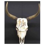 Hand Painted Cow Skull Canvas