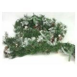Pre-lit Snowy Pine Garland