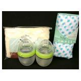 NEW Comotomo Bottles, Swaddle & Fitted Sheet