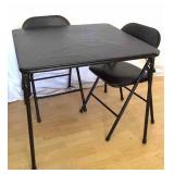 Foldable Card Table & Two Chairs