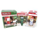 (2) Christmas Inflatable & Outlet/ Timer Stake