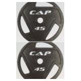 2 45lb Disk Weights