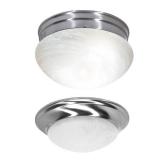 (2) NEW Brushed Nickel Nuvo Globe Lights 60-283
