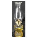 Yellow Hues Glass Hurricane Lantern