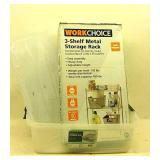 3 Shelf Metal Storage Rack & Plastic  Totes