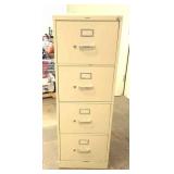 Tall 4 Drawer File Cabinet In Beige