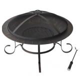 30" Steel Outdoor Fire Pit & Cover