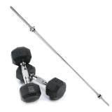 Standard Bench Bar & 10lb Set Dumbells