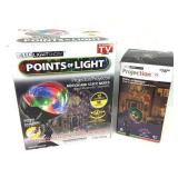 (2) LED Christmas Light Show Projectors