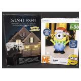 Minion Carl Holiday Decoration & Star Laser