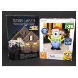 Minion Carl Holiday Decoration & Star Laser