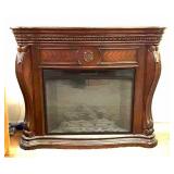 Faux Fire Place & Cherry Mantel