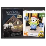 Minion Carl Holiday Decoration & Star Laser