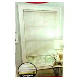 58"x64"  White Vinyl Cordless MIni Blind