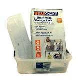 3 Shelf Metal Storage Rack & Plastic  Totes