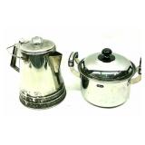 Metal Coffee Perculator & Pot
