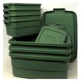 (3) 10 Gal & (4) 3Gal Green Roughneck Totes