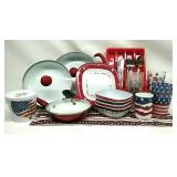 Red/White/Blue Dishes, Pans & More
