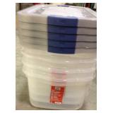 New Rubbermaid Clear 50qt Storage Containers